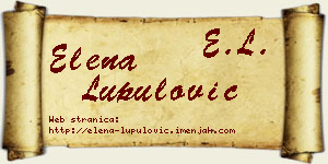 Elena Lupulović vizit kartica